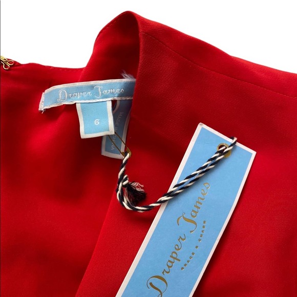 Draper James Red V-Neck Ruffle Mini Dress - Picture 8 of 9